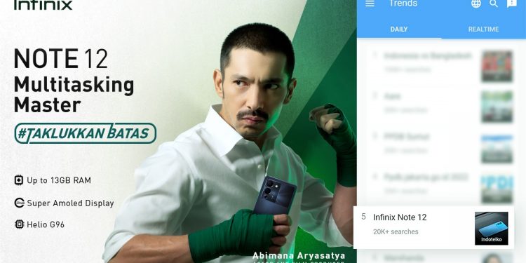 JADI TRENDING TOPIC GOOGLE, INFINIX GANDENG ABIMANA DALAM PELUNCURAN NOTE 12 TERBARU