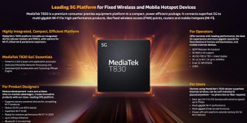 MediaTek Merilis Platform T830 untuk Perangkat 5G CPE, Termasuk Router Fixed Wireless Access dan Mobile Hotspot