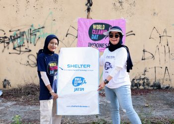 Shelter Indonesia Angkut 500 Kg Sampah di World Cleanup Day Surabaya